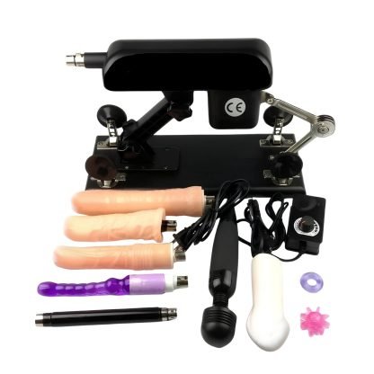 Automatic sex fucking machine with adjustable speed pack A with attachments on a white background
